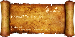 Horvát Leila névjegykártya